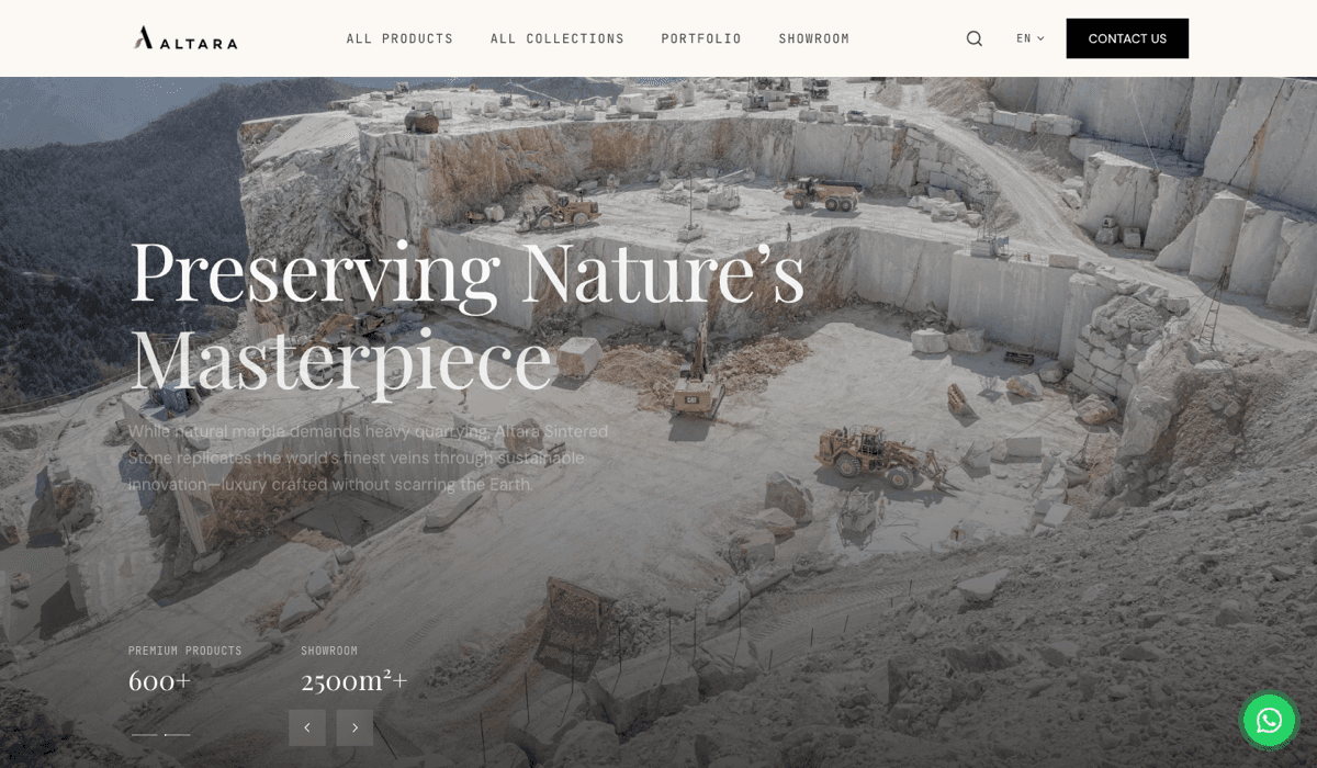 ALTARA website screenshot