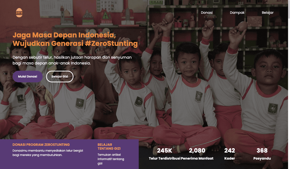 ZERO STUNTING website screenshot